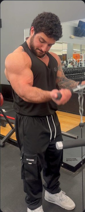 Joe Augusta training at the gym